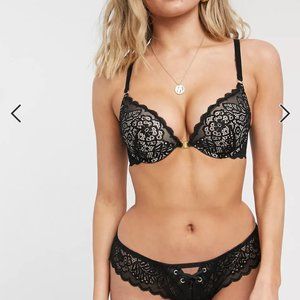ASOS DESIGN Robyn Lace Padded Underwire Bra